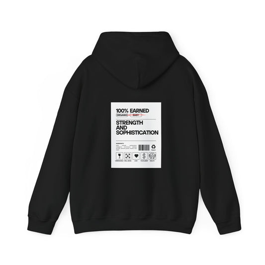 Strength and Sophistication "Nutrition Label" Hooded Sweatshirt